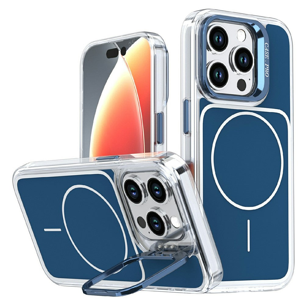 Capa MagSafe com Suporte Lens Stand para iPhone 15 Pro Max