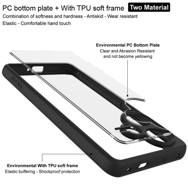 iMak UX‑9A Transparent Case for Xiaomi Redmi Note 13 Pro+