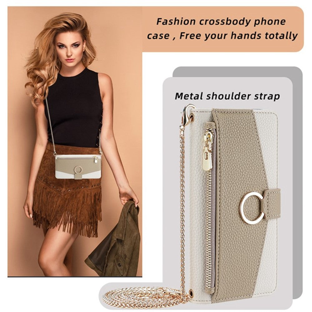 Wallet Case with Strap and Mirror for Samsung A13 5G