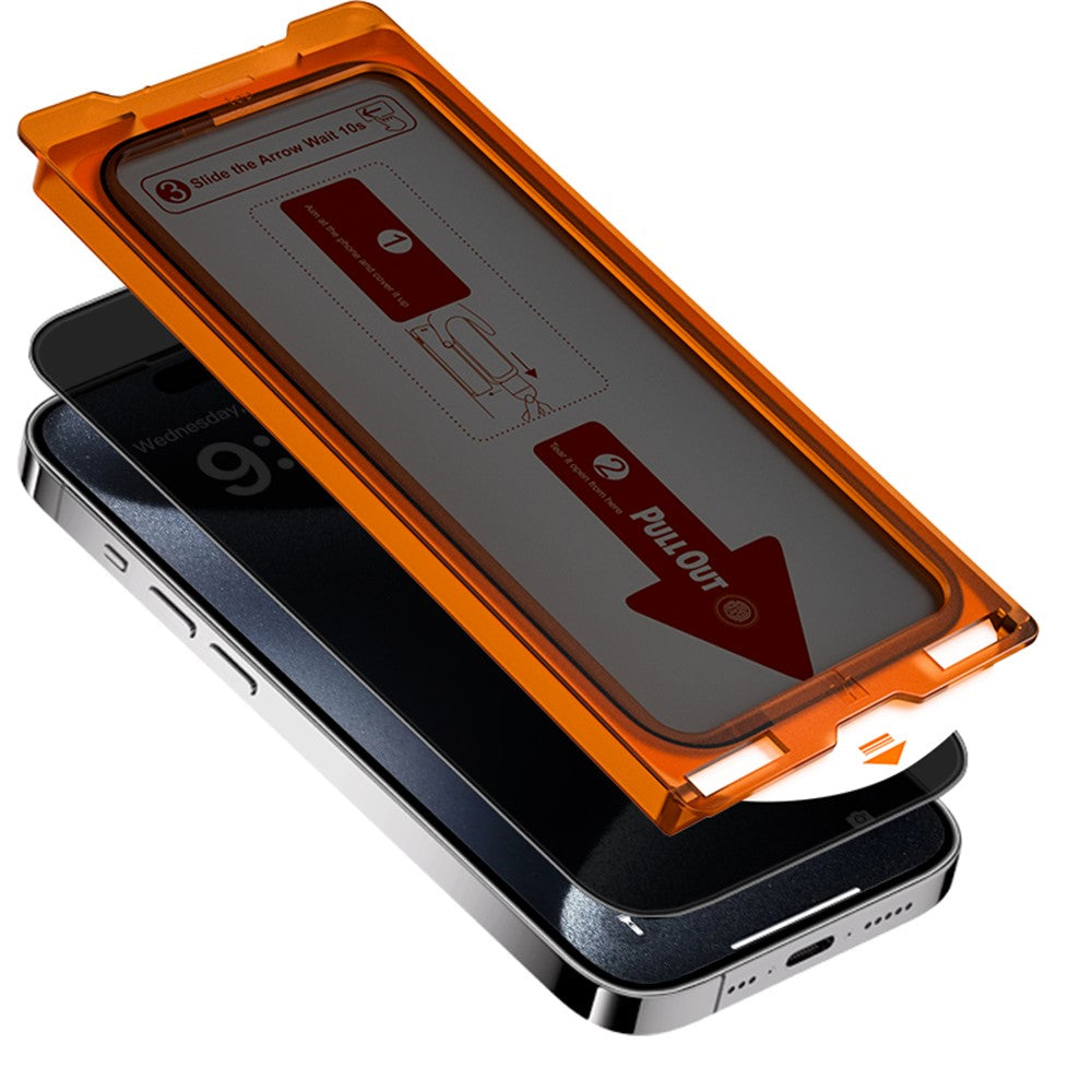 Vidro Temperado Privacidade para iPhone 16 com Aplicador
