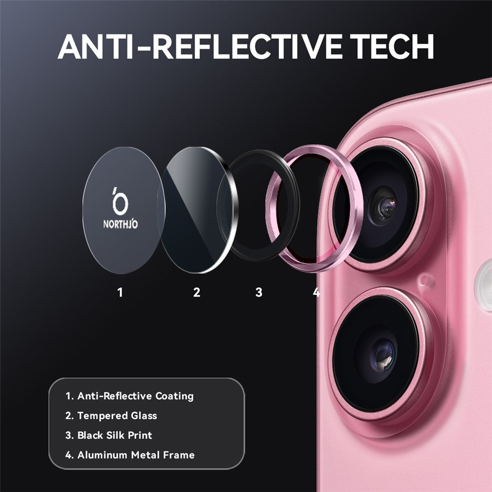 Protetor de Lente Northjo Veins para iPhone 17