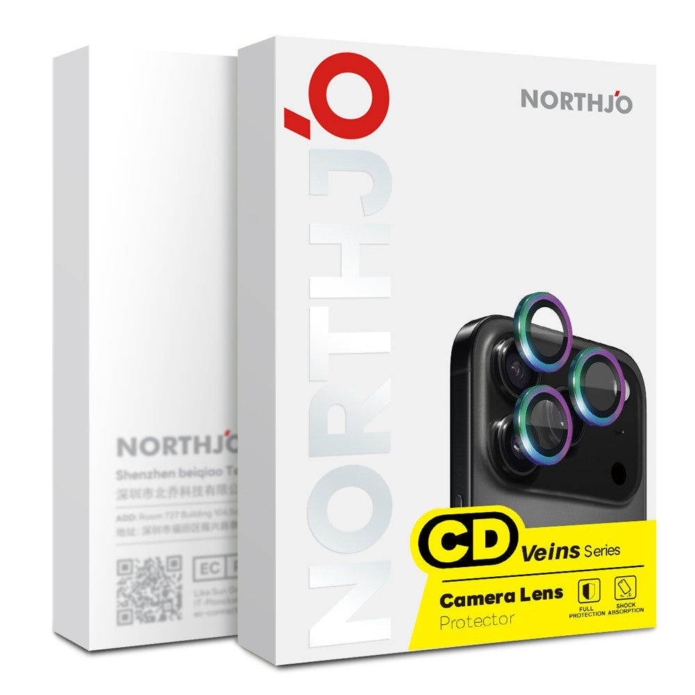 Protetor de Lente Northjo Veins para iPhone 17