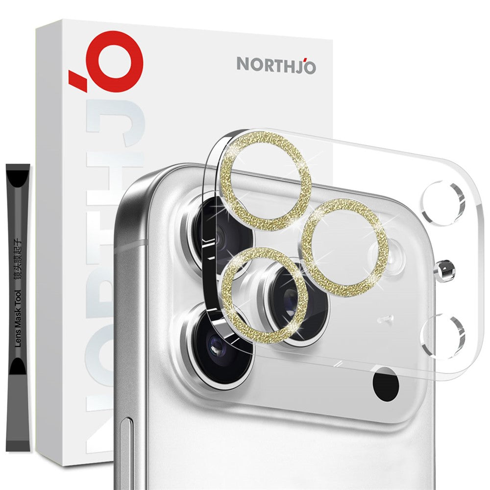 Protetor de Lente Northjo Glitter para iPhone 17 Pro