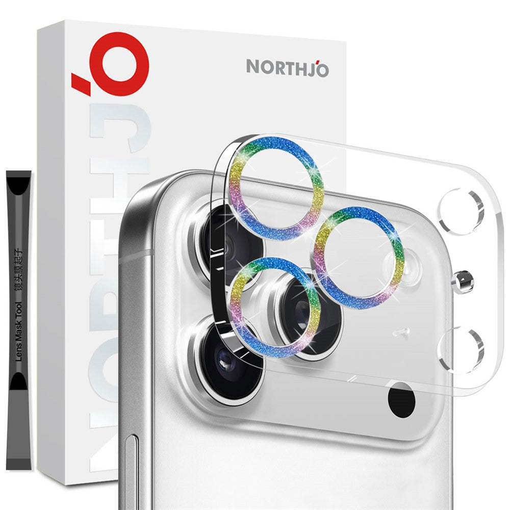 Protetor de Lente Northjo Glitter para iPhone 17 Pro