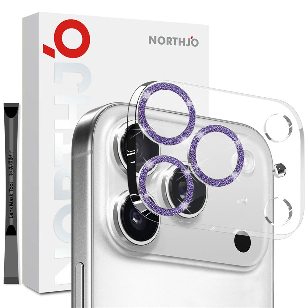 Protetor de Lente Northjo Glitter para iPhone 17 Pro