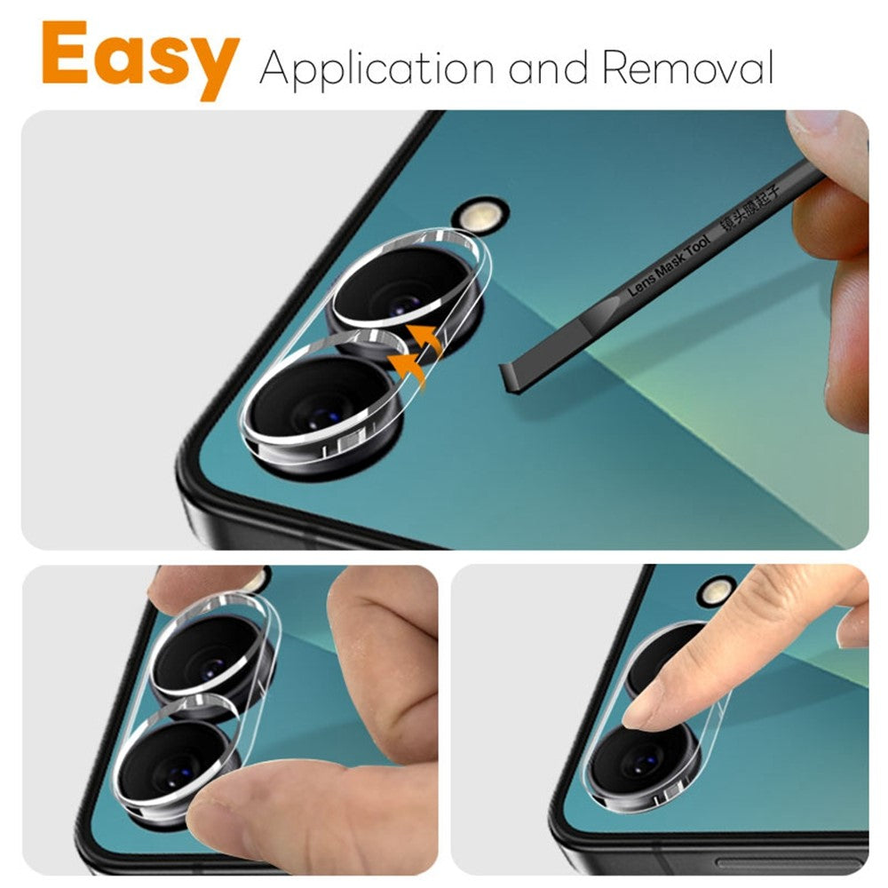 vidro 3d cobertura total lente samsung z flip7