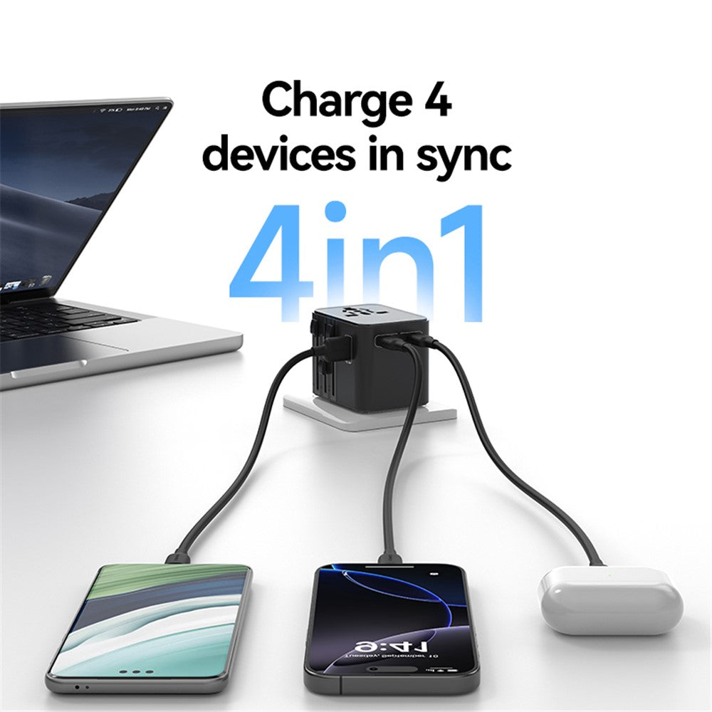 adaptador internacional usb-c usb-a usams