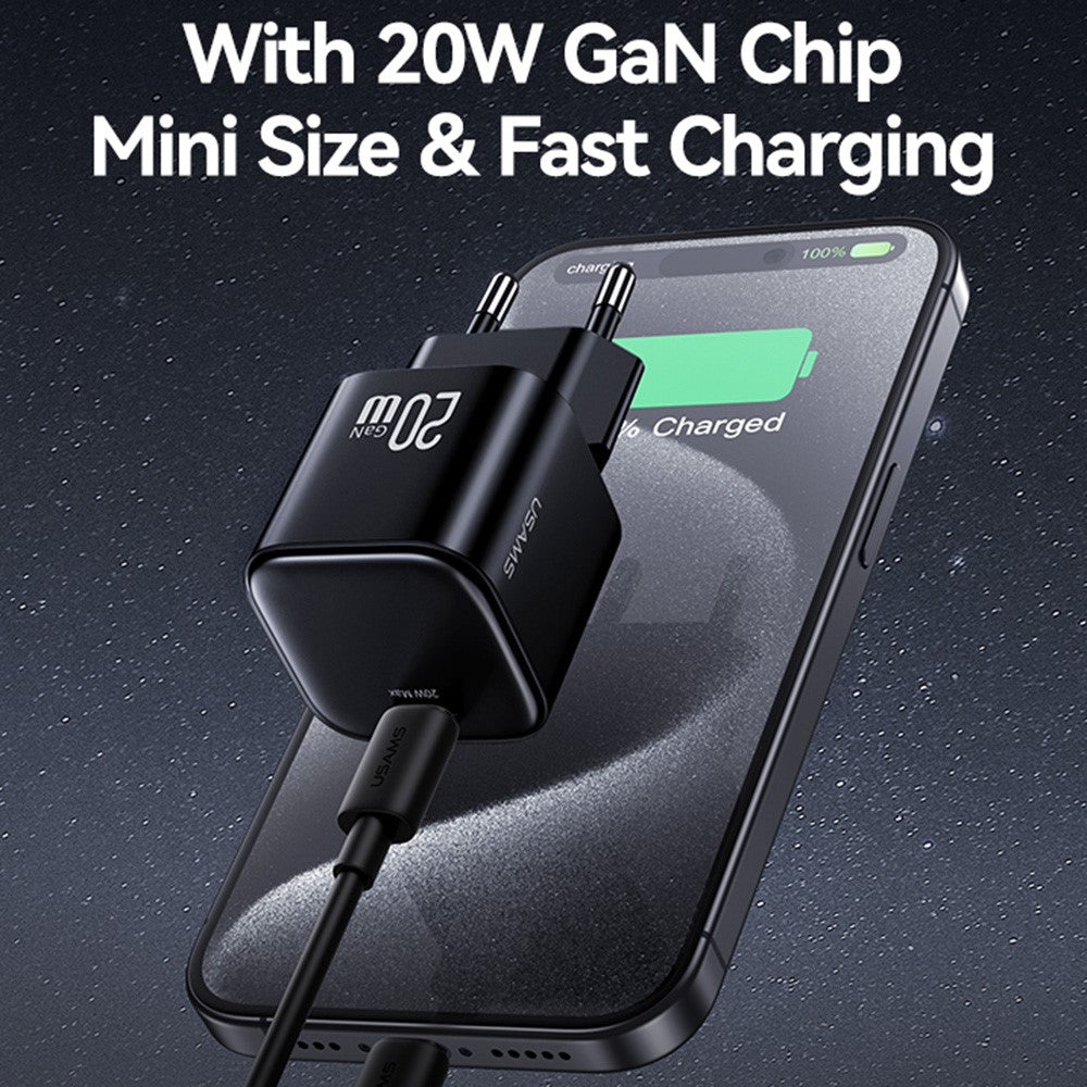 carregador gan ultracompacto para smartphone