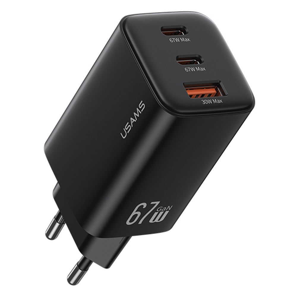 carregador usams cc265 gan 67w 3 portas