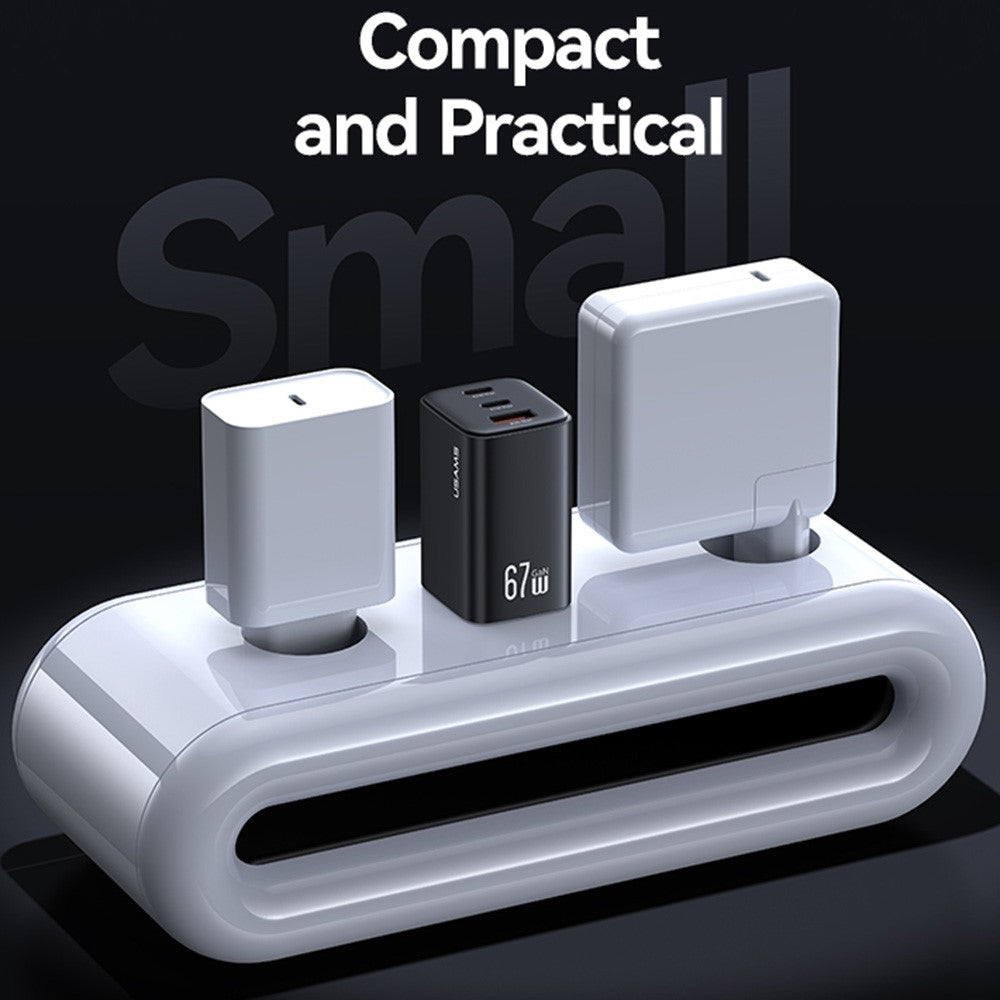 USAMS CC265 Charger – GaN 67W with 3 Ports (USB-C + USB-A)