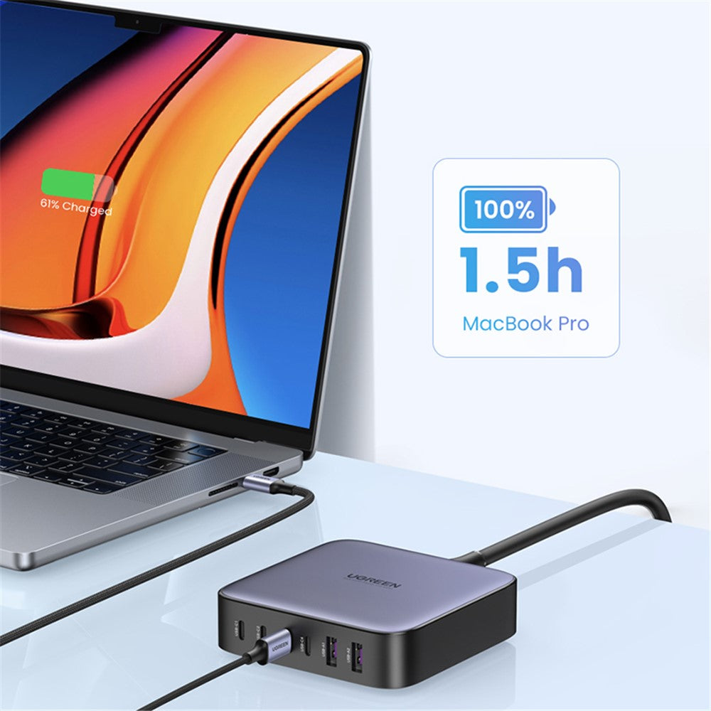carregador potente ugreen 200w com cabos usb-c incluídos