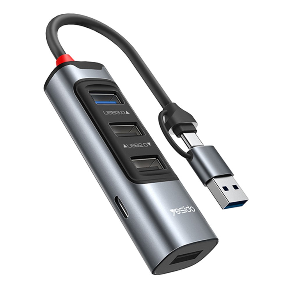 Hub USB-C YESIDO HB20 com USB 3.0 e PD 100W
