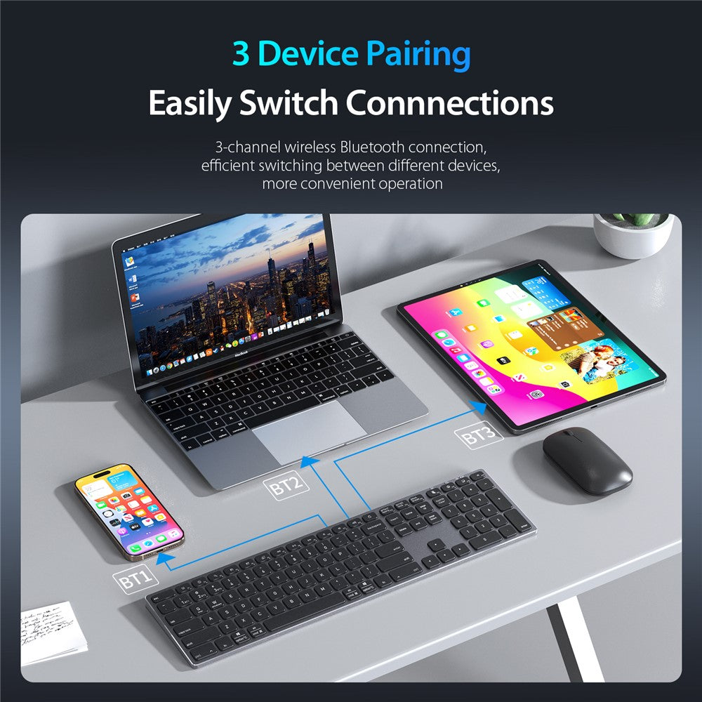 Teclado Wireless DUX DUCIS LK Series Silencioso