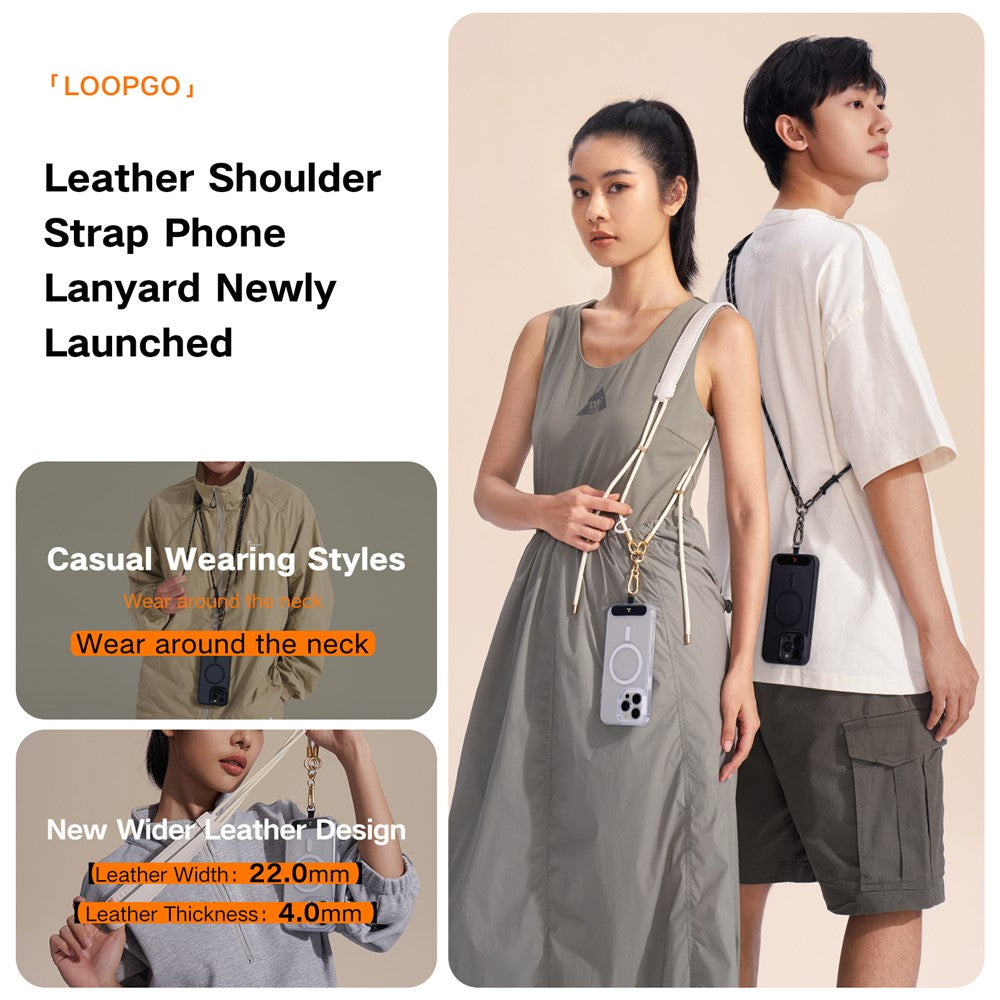 alça crossbody torras loopgo em pele para transportar telemóvel