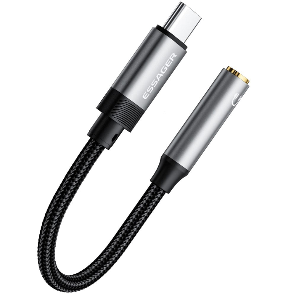 Adaptador ESSAGER USB-C para Jack 3.5mm com DAC