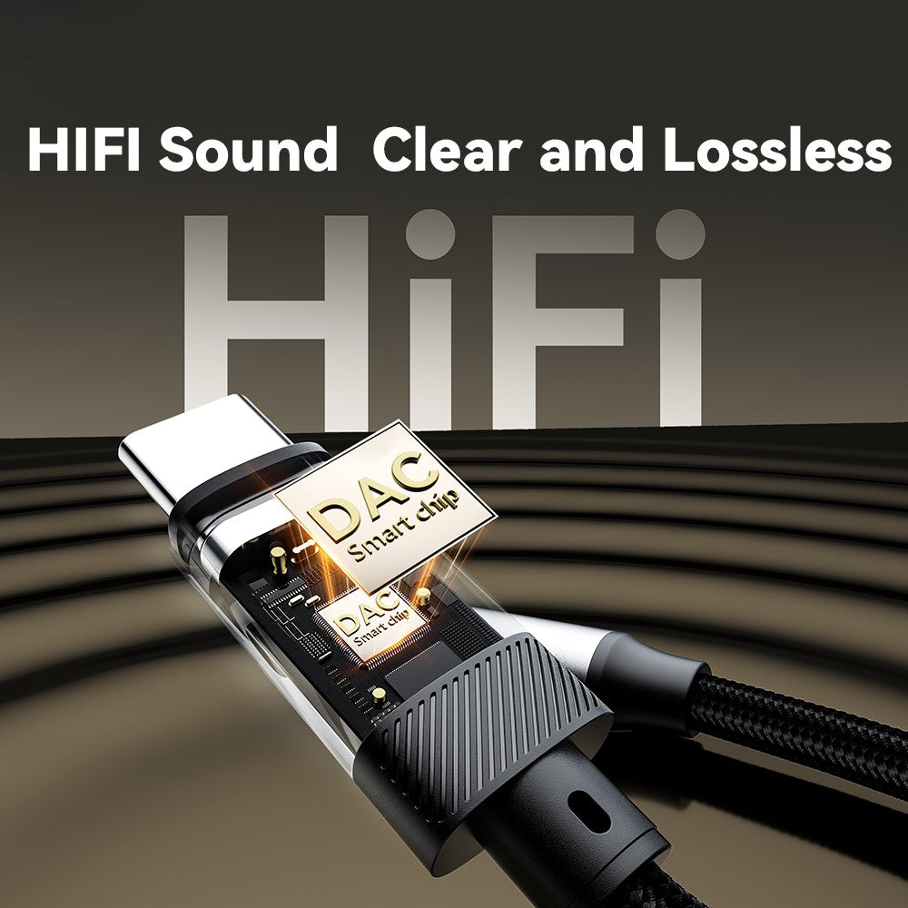 Adaptador ESSAGER USB-C para Jack 3.5mm com DAC