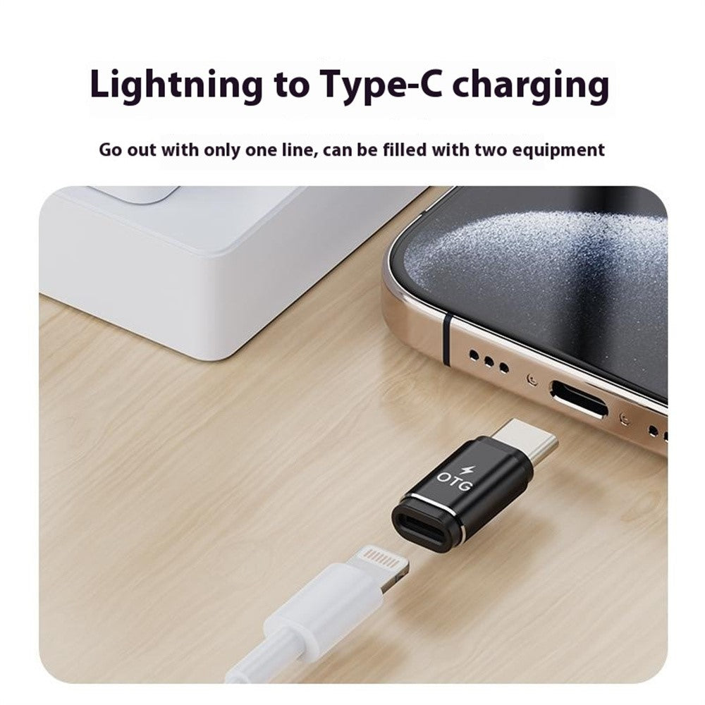 conversor compacto lightning para type-c portátil resistente