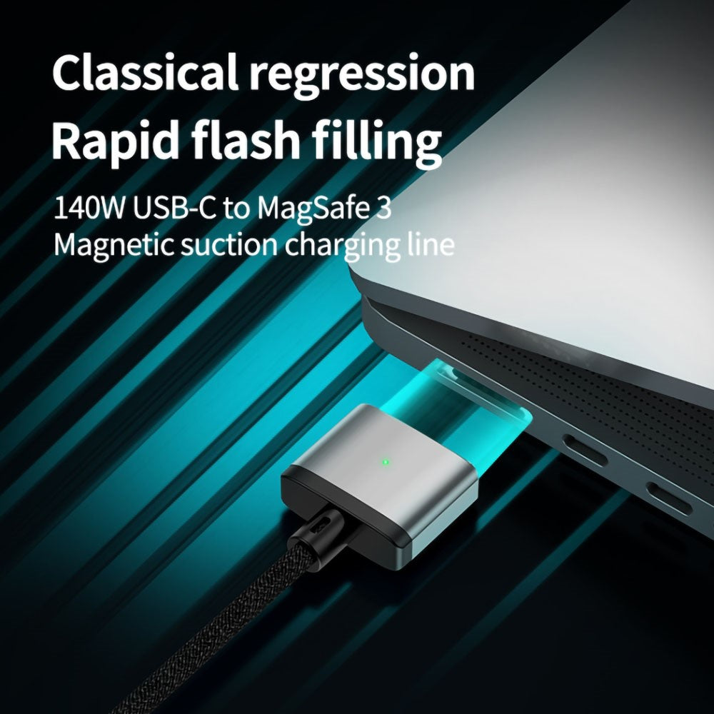 Cabo USB-C MagSafe 3 140W 2m Nylon para MacBook