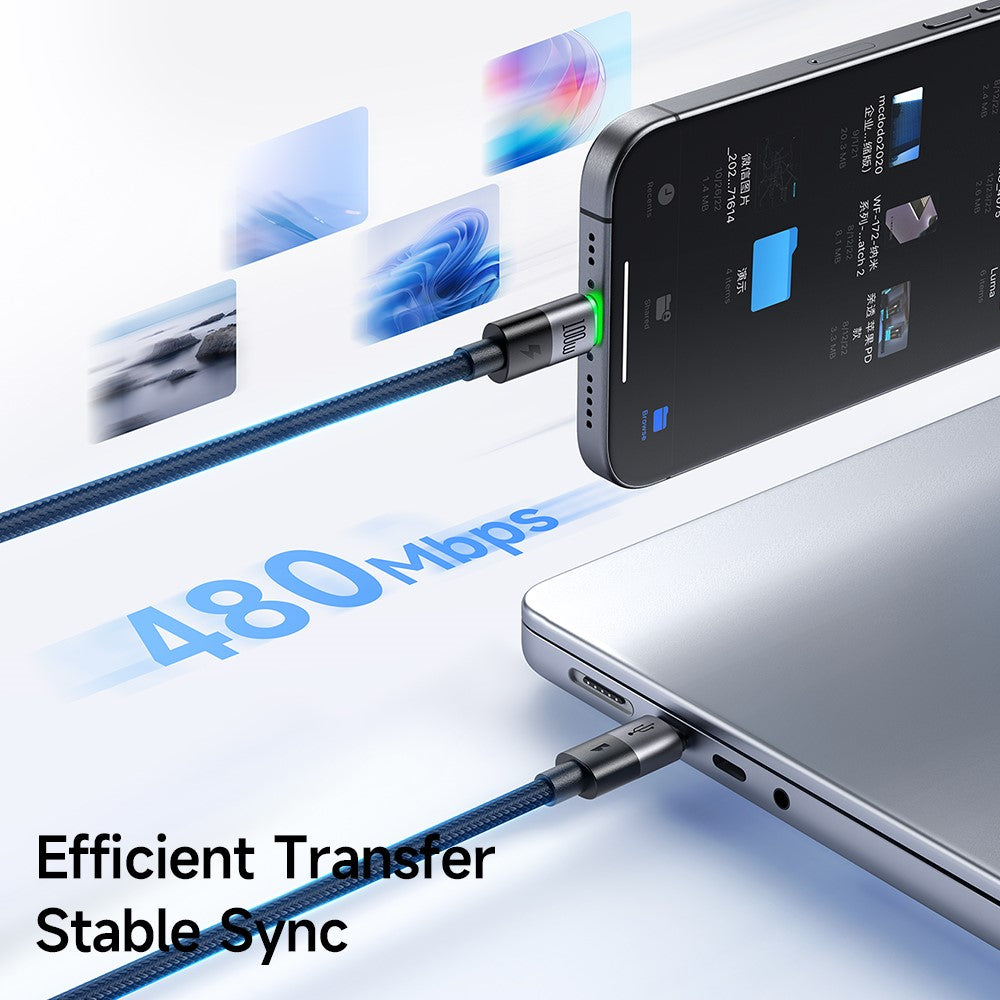 Cabo Mcdodo 2 em 1 USB-C para USB-C + Lightning – 100W