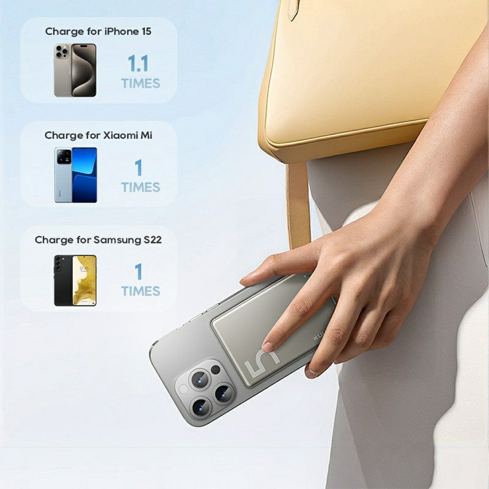 kuulaa kl-yd67 power bank magnético 5000mah para smartphones