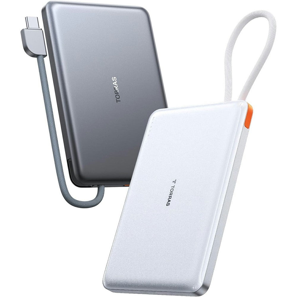 power bank torras mini 10000mah portátil com cabo type-c