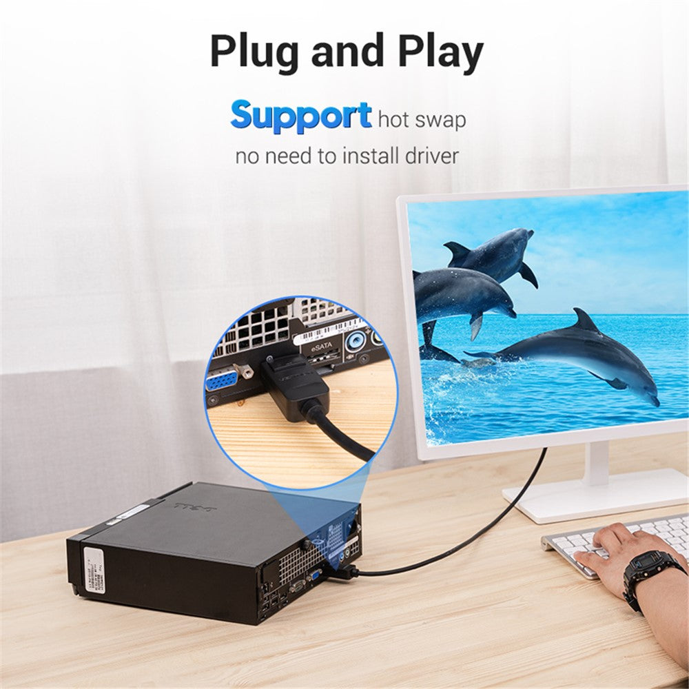 Cabo VENTION DisplayPort para DVI 24+1 1080P 1.5m