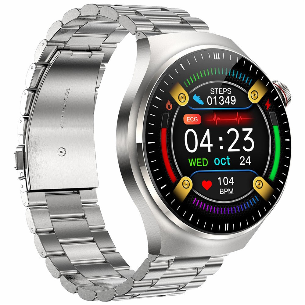 relógio inteligente tk26 com pulseira em aço inoxidável
