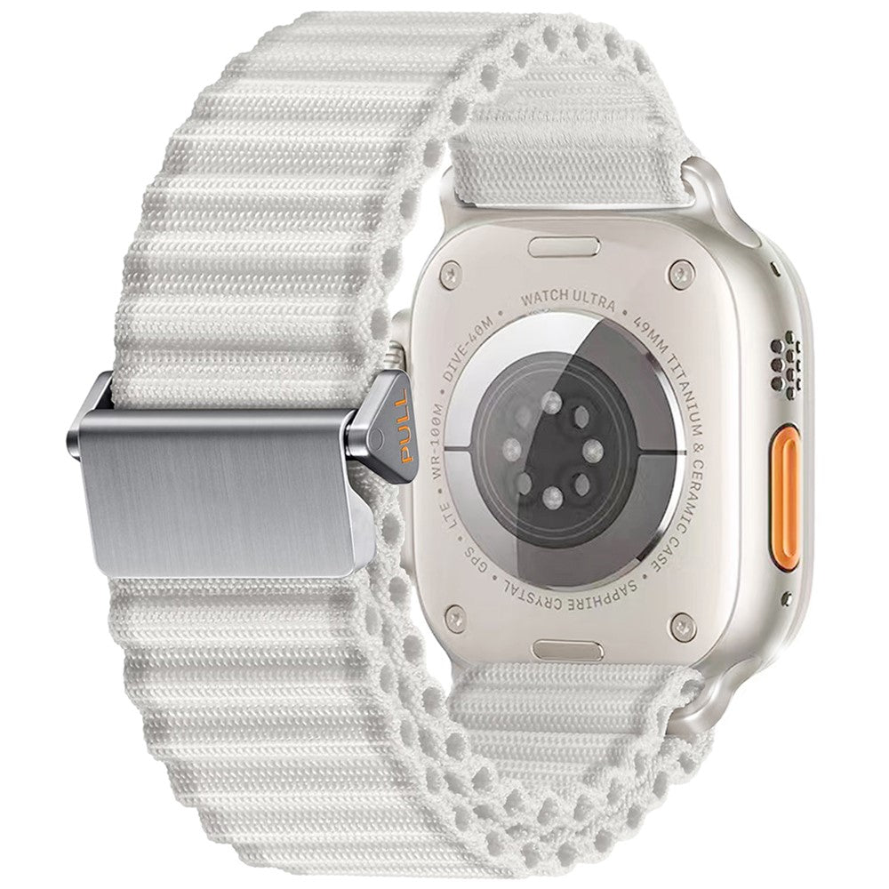 bracelete desportiva branca nylon para apple watch 38mm a 42mm