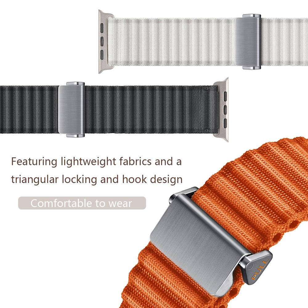 pulseira ajustável em nylon ondulado apple watch todas as séries