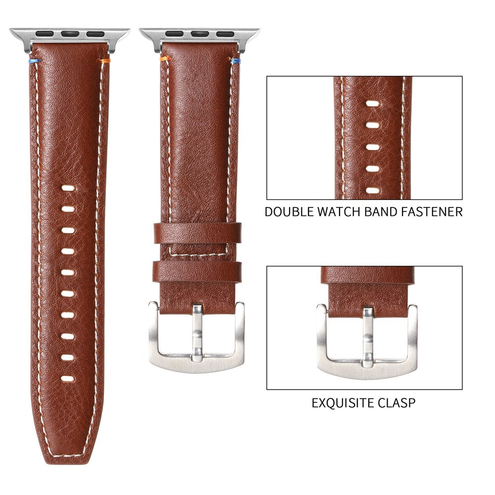 pulseira de couro estilo envelhecido crazy horse apple watch