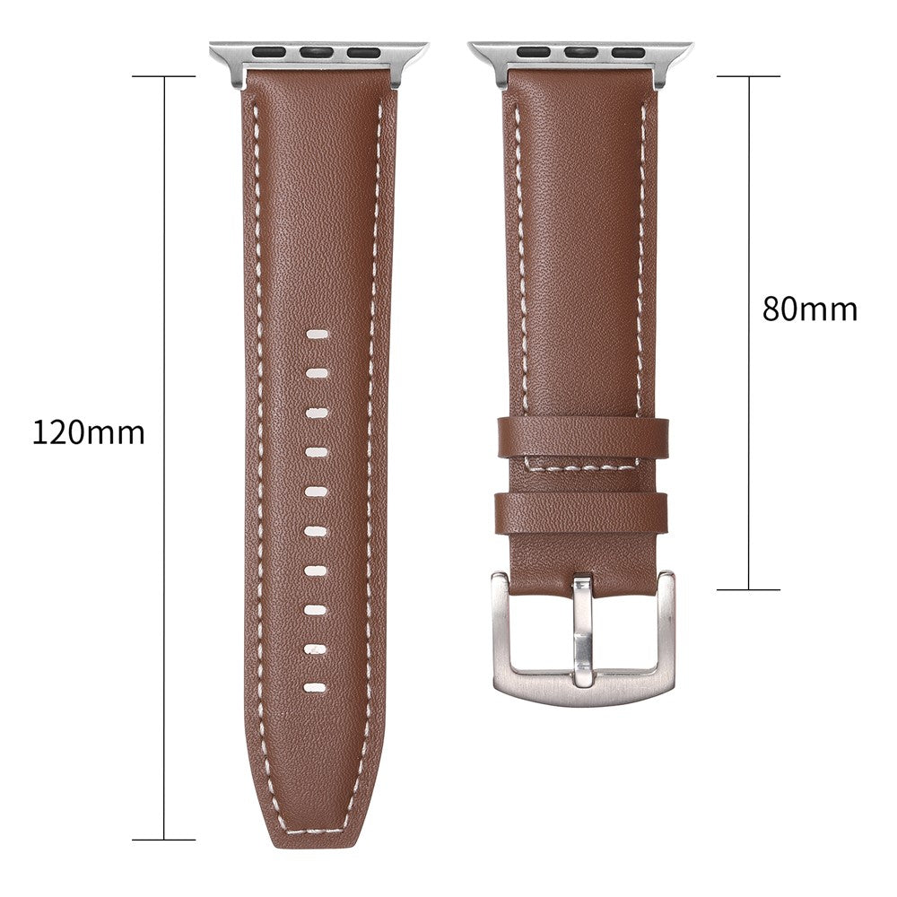 bracelete elegante em pele genuína apple watch todas as séries
