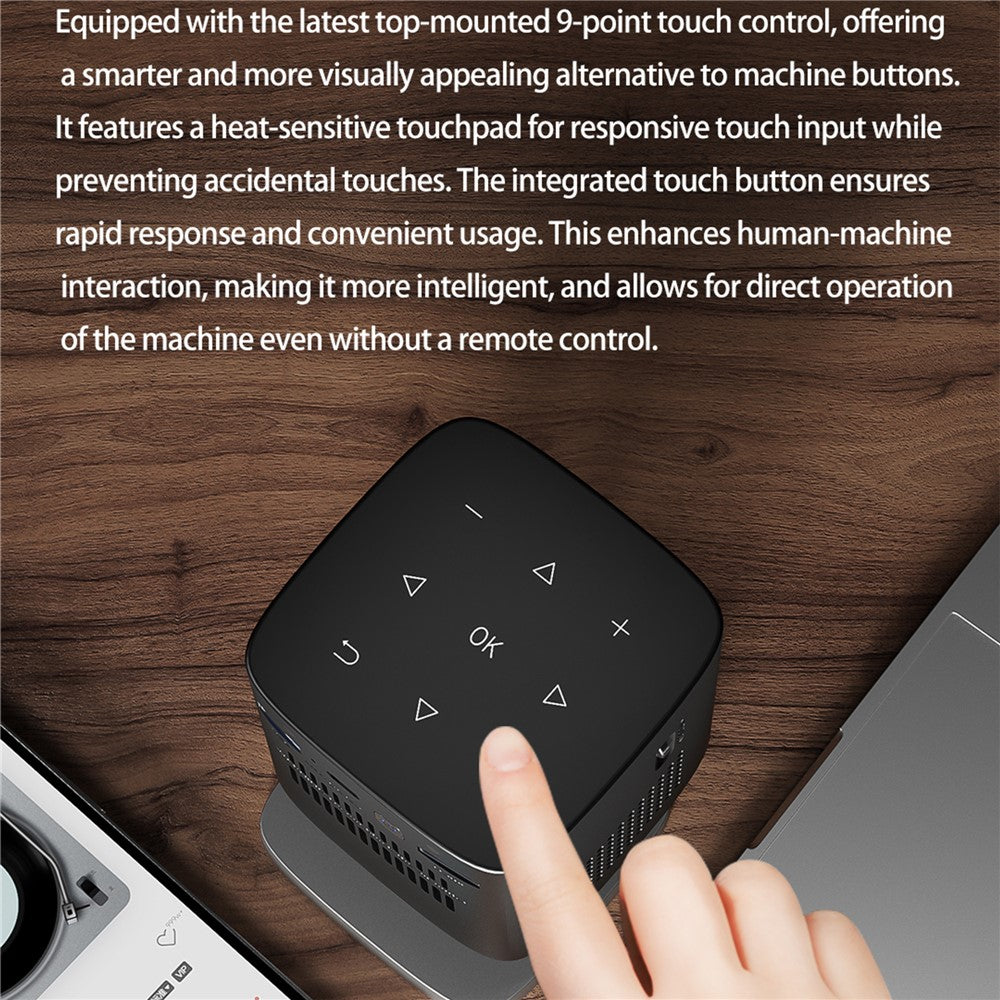 Portable C1000 HD DLP Mini Projector with Android 9.0