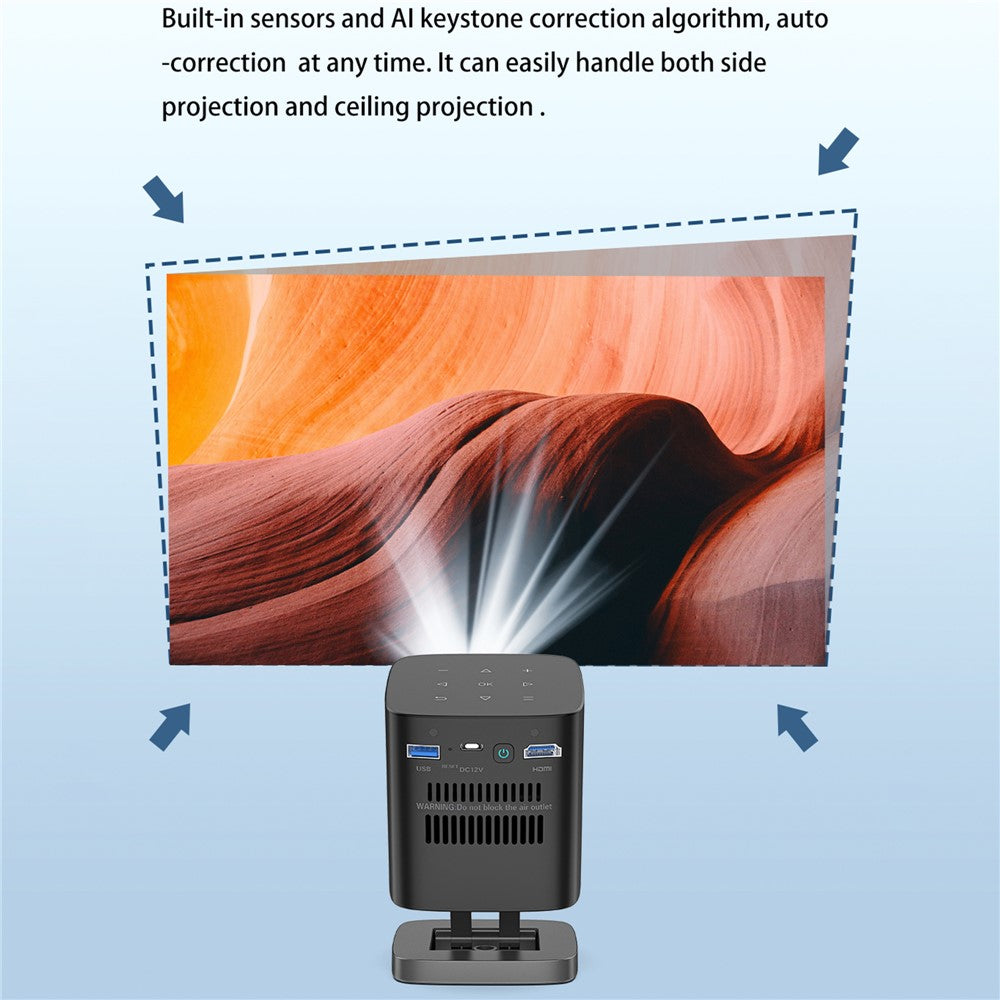 Portable C1000 HD DLP Mini Projector with Android 9.0