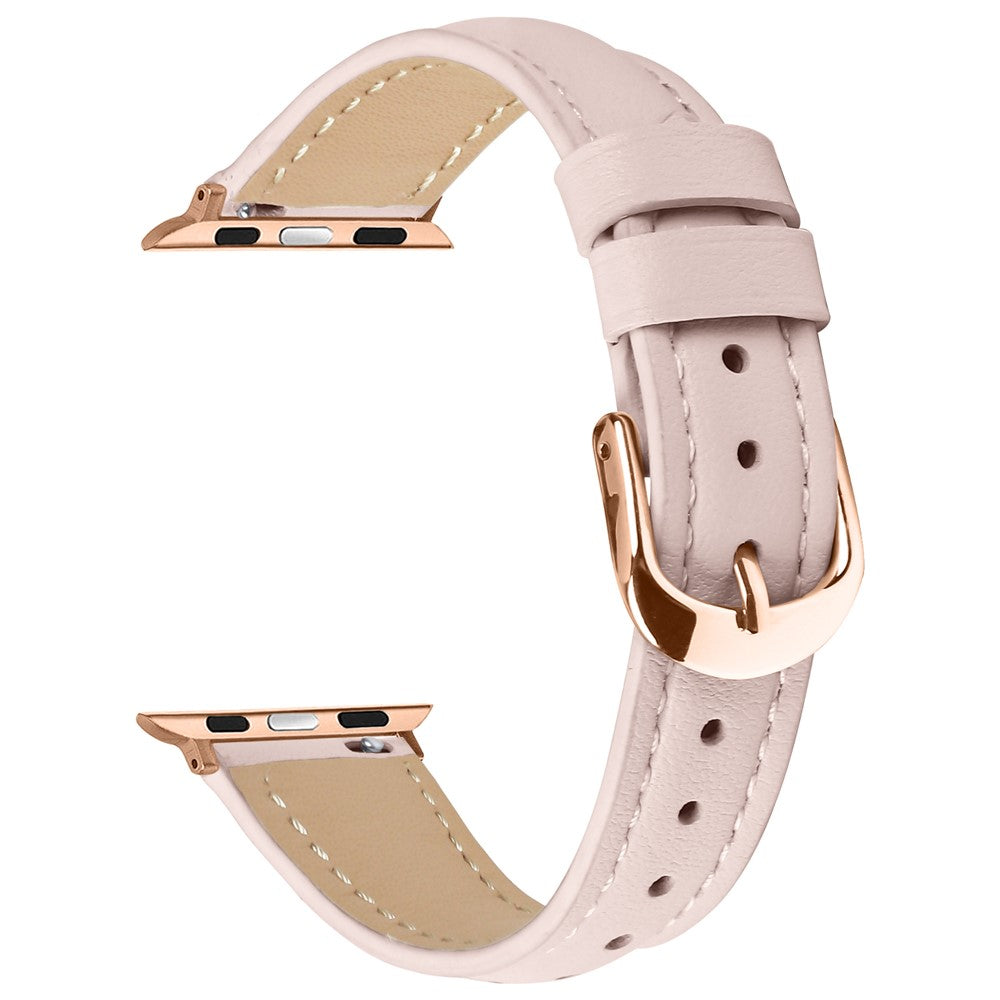 Bracelete Slim em Pele para Apple Watch (42–49 mm)