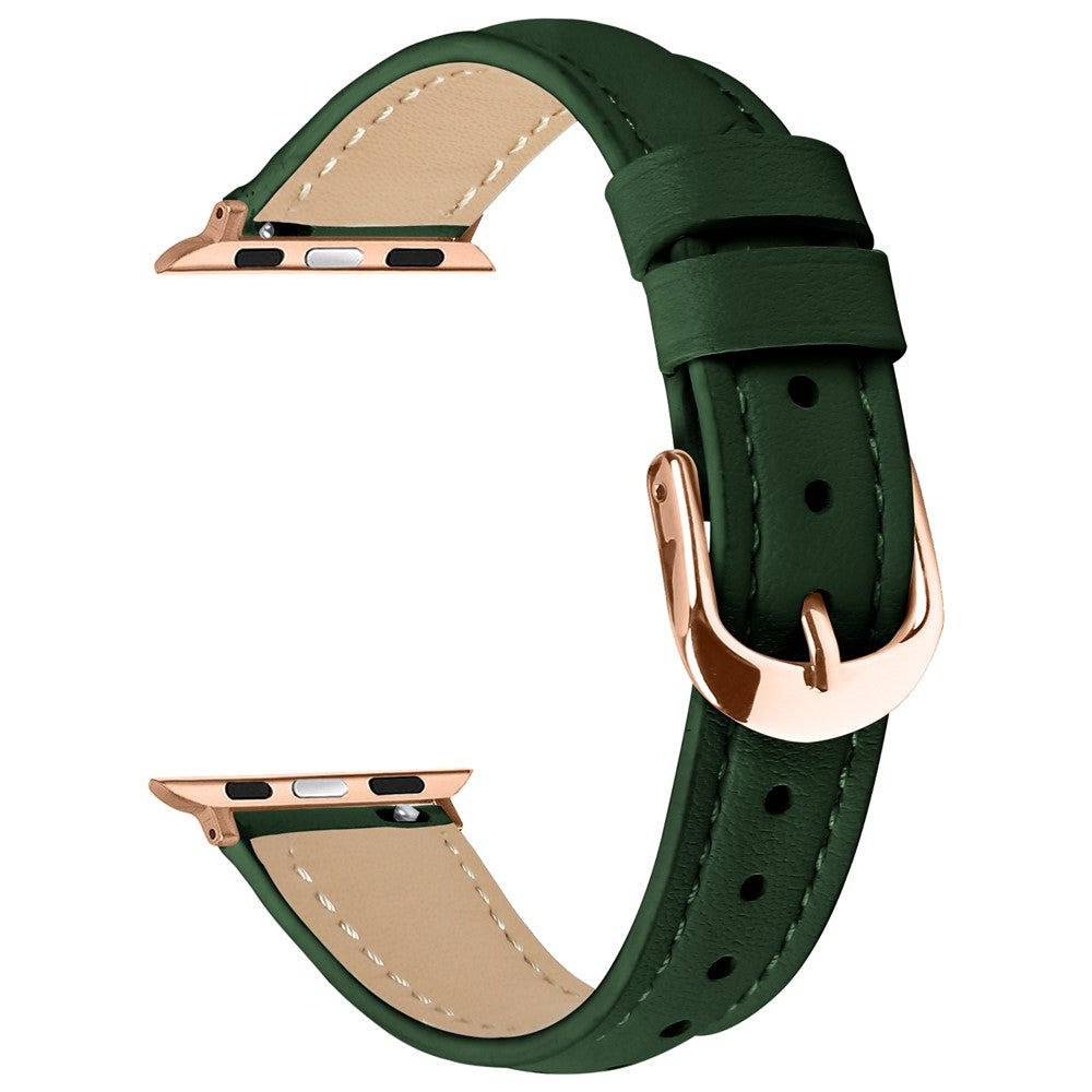 Bracelete Slim em Pele para Apple Watch (42–49 mm)