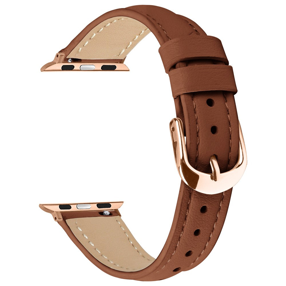 Bracelete Slim em Pele para Apple Watch (42–49 mm)