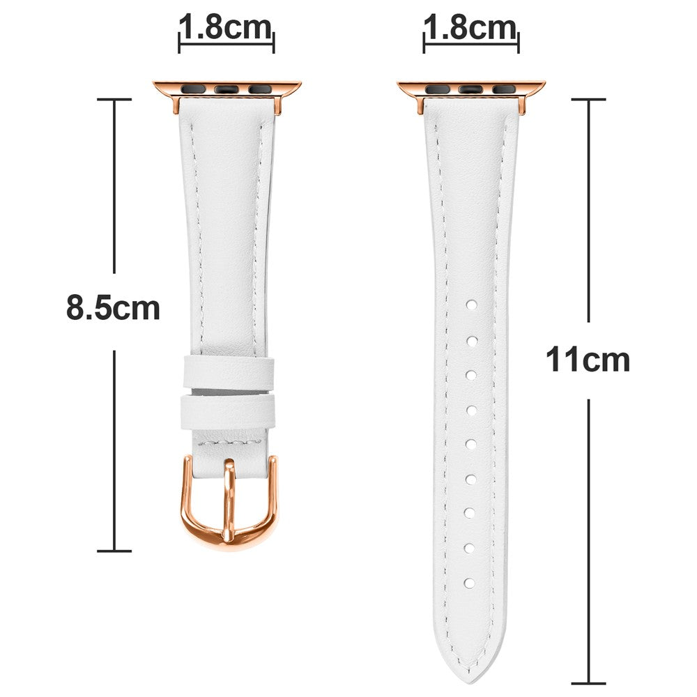 Bracelete Slim em Pele para Apple Watch (38–42 mm)