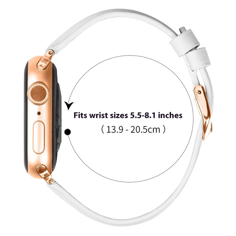 Bracelete Slim em Pele para Apple Watch (38–42 mm)