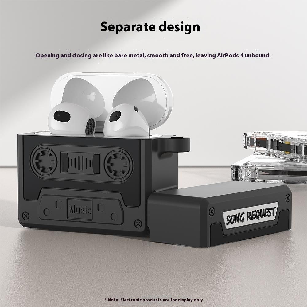 Capa Cassette Tape para AirPods 4