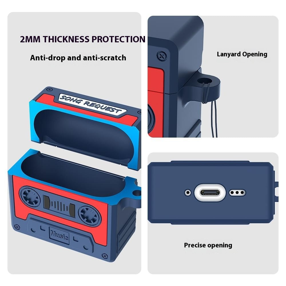 Capa Cassette Tape para AirPods 4
