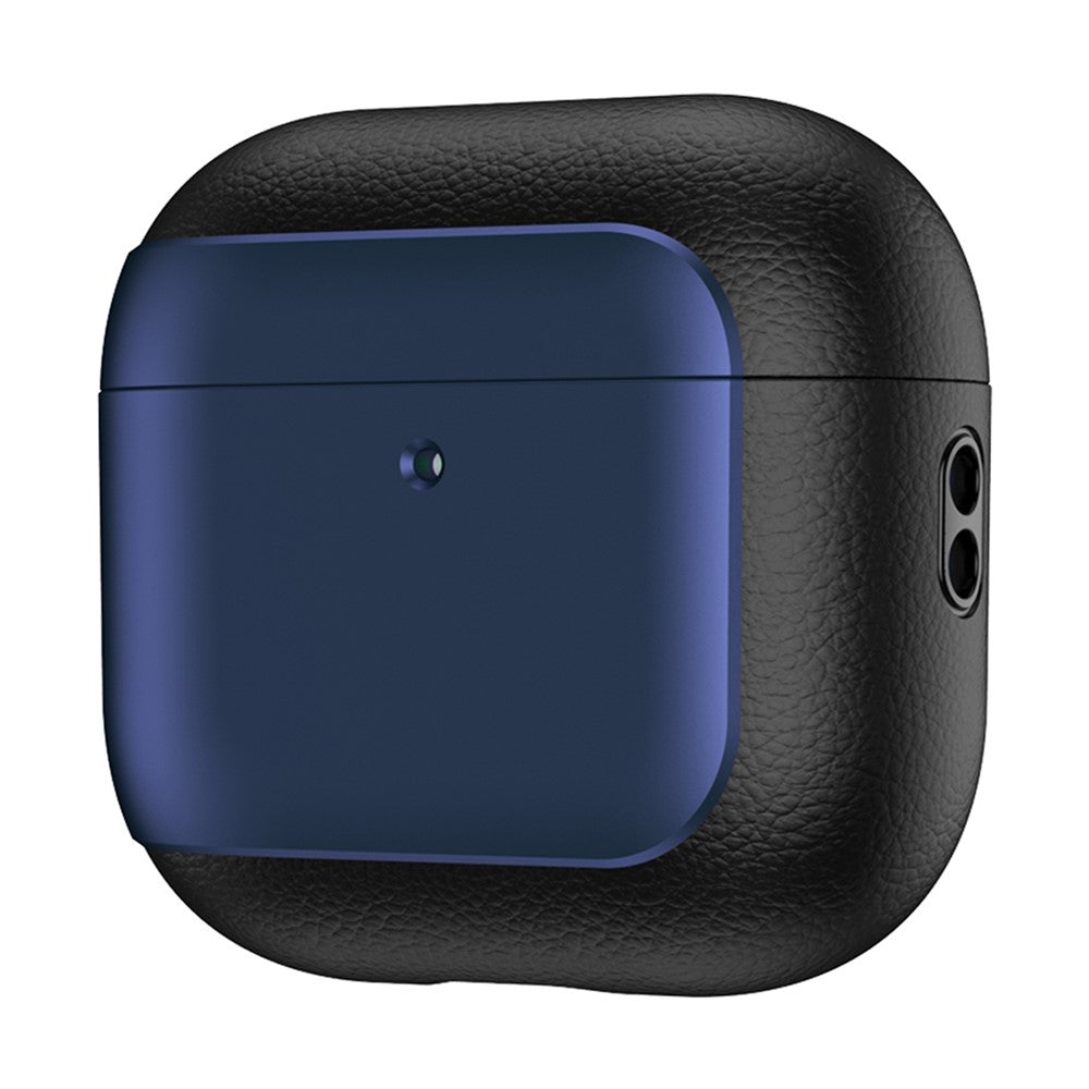 Capa Electroplating Litchi para AirPods 4 com Lanyard