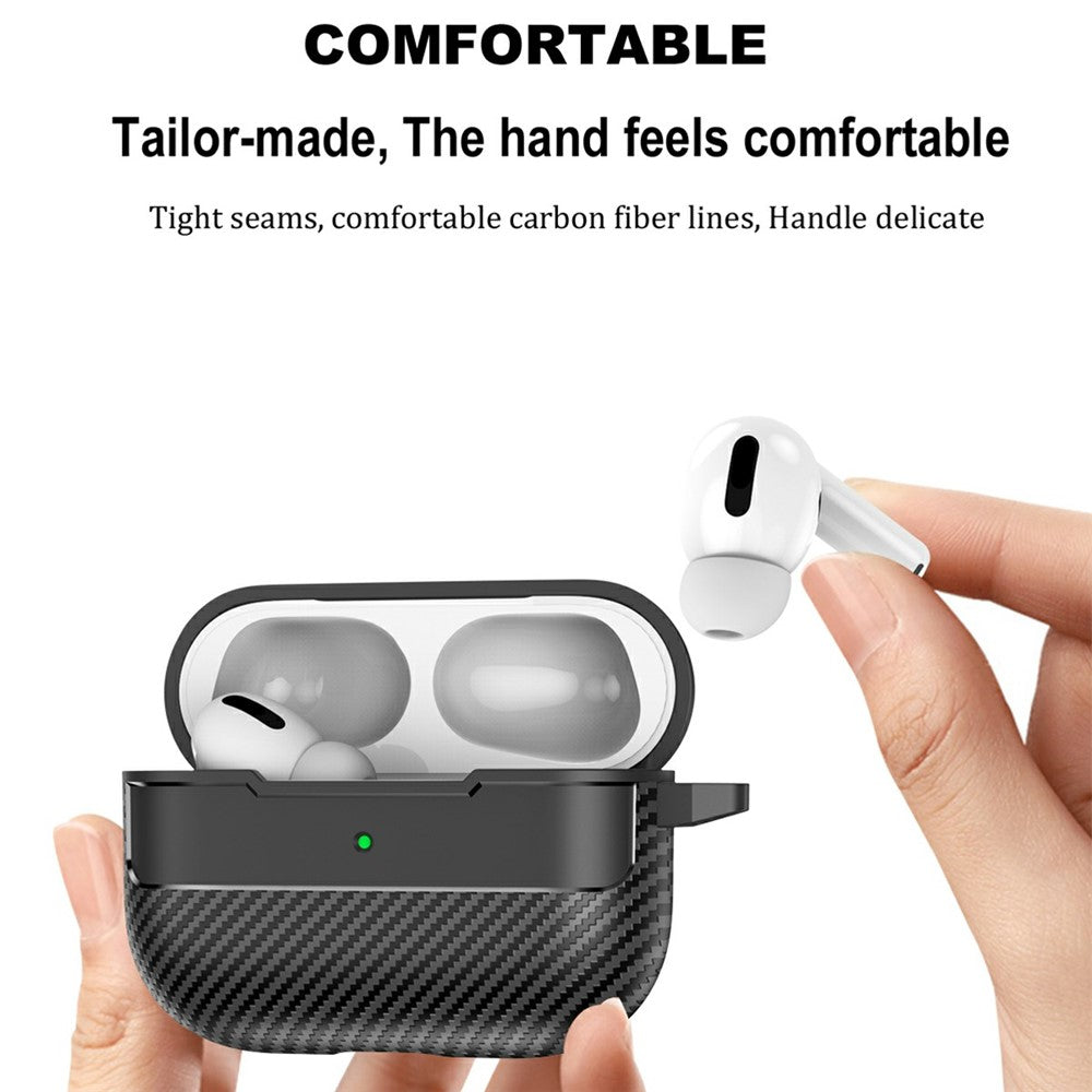 capa anti-risco airpods pro 3 fibra carbono