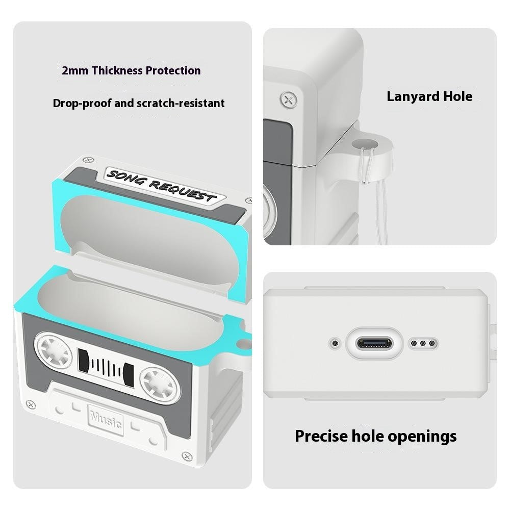 Capa Retro Cassette em Silicone para AirPods Pro 3