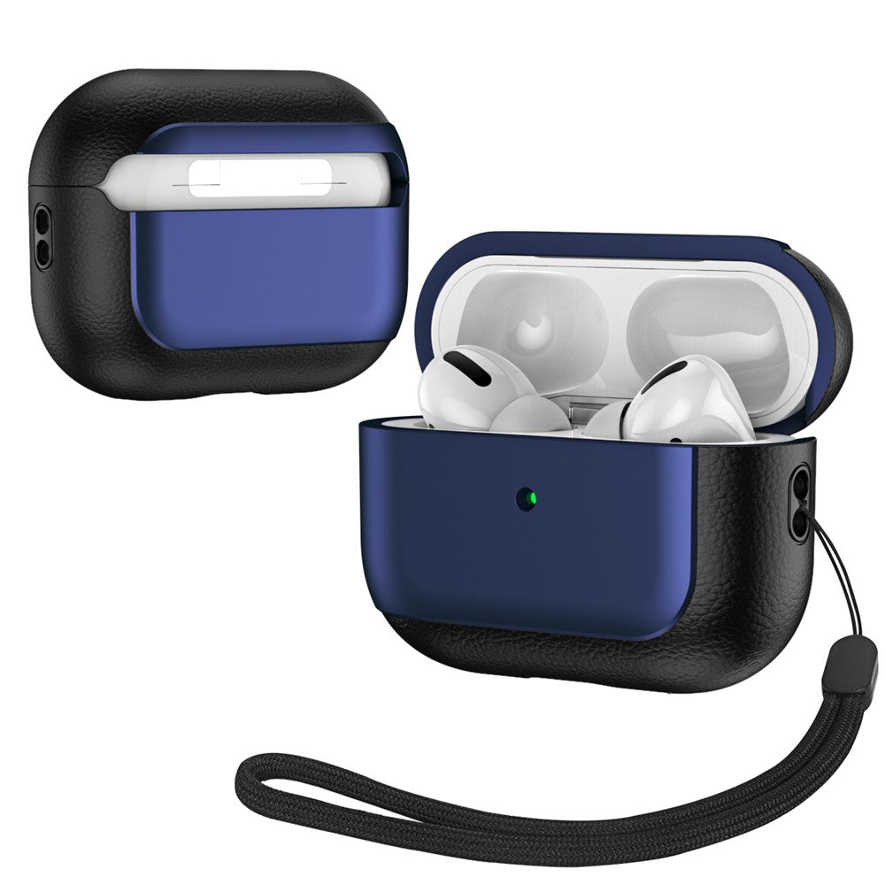 Capa Litchi Texture para AirPods Pro 2 com Lanyard