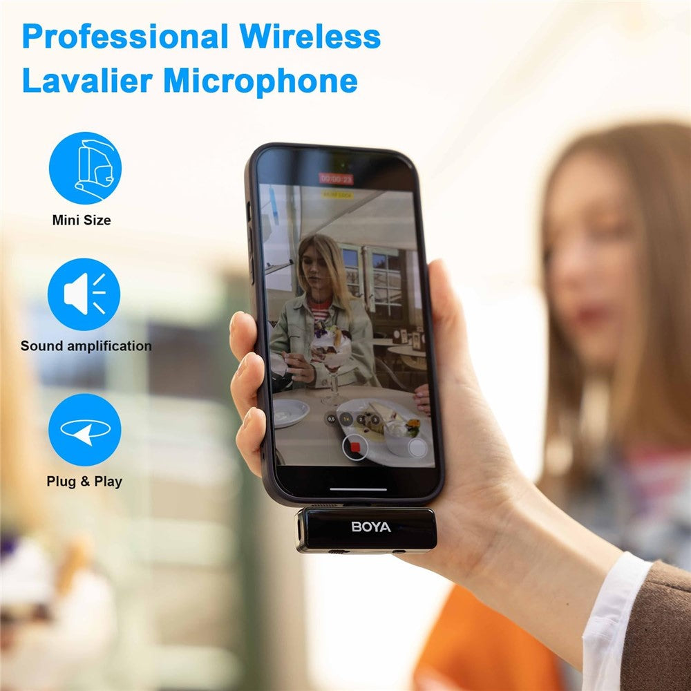 boya boyalink a2 microfone profissional com cancelamento de ruído