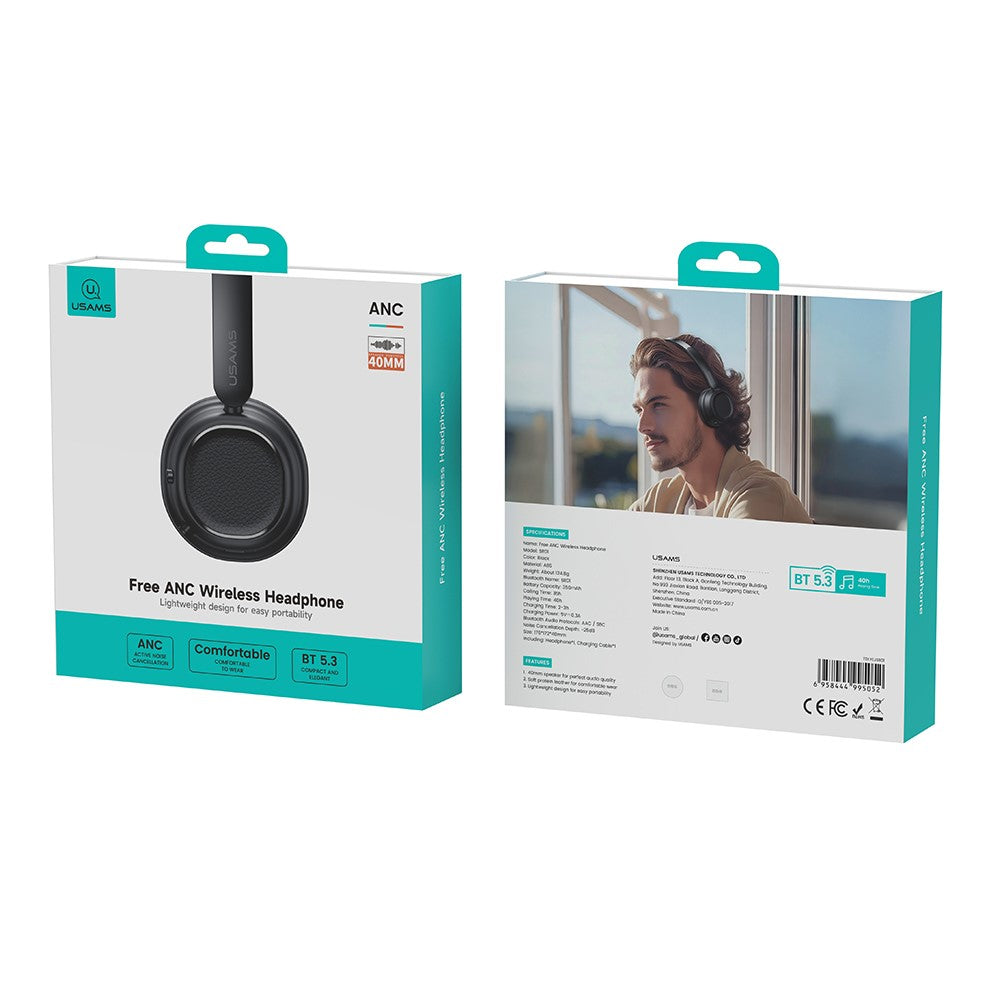 USAMS SR01 ANC Bluetooth Headphones