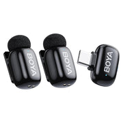 microfone sem fios boya mini-05 com recetor usb-c e 2 transmissores
