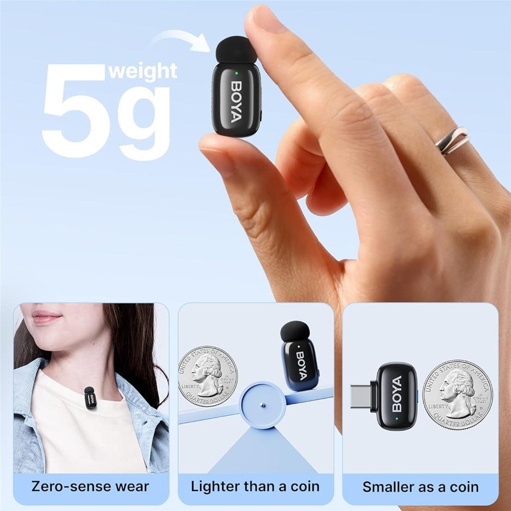 microfone de lapela boya mini-05 com mudança de voz integrada