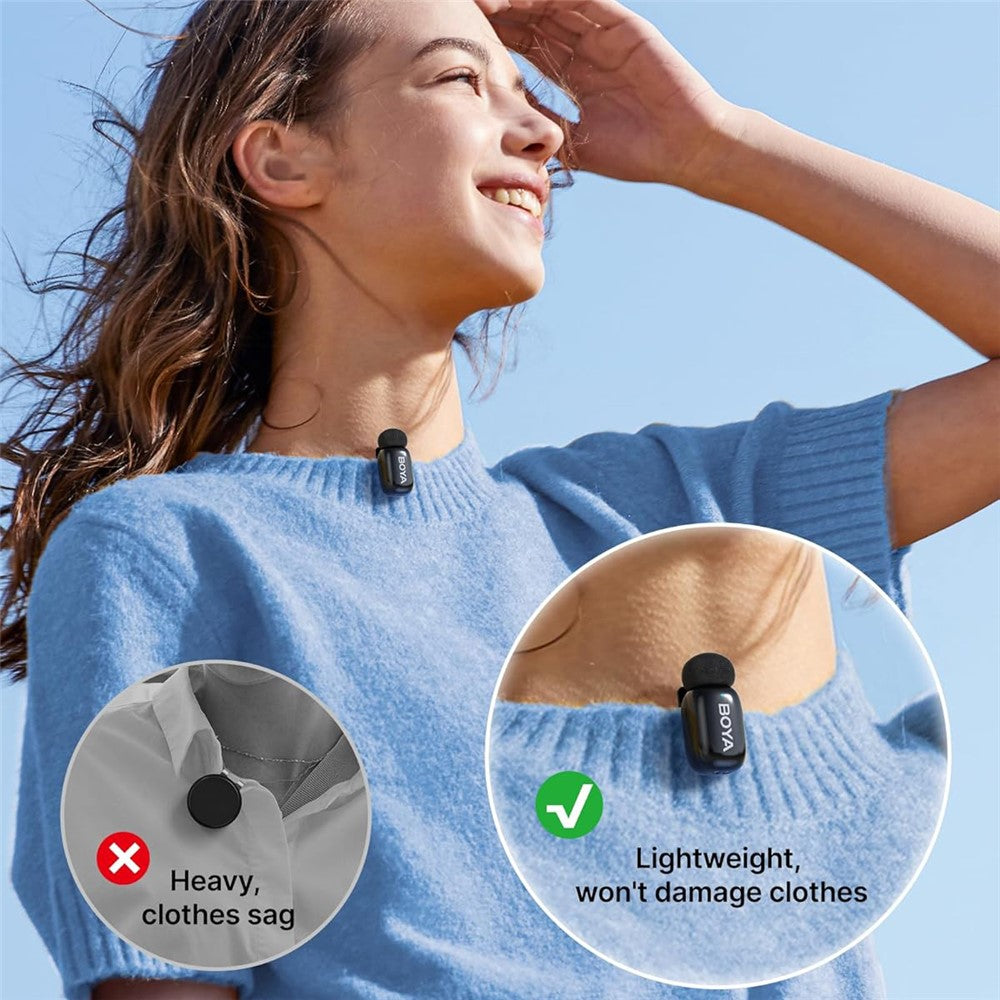 microfone sem fios boya mini-05 360 graus para android e câmaras