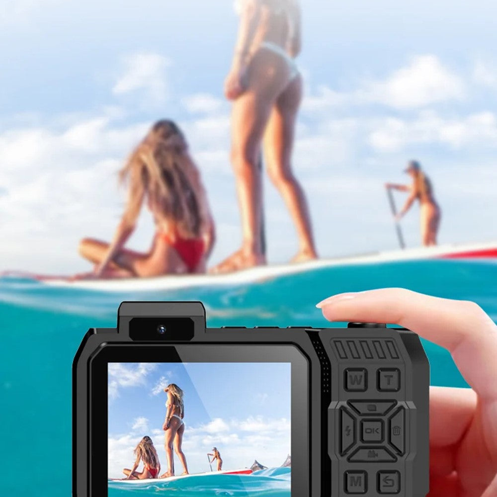 Câmara de Ação D50 4K Dual Screen Waterproof com Cartão 32GB